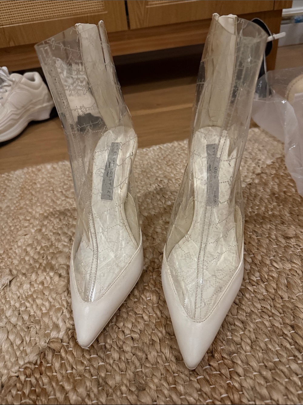 Stella McCartney White PVC Heels